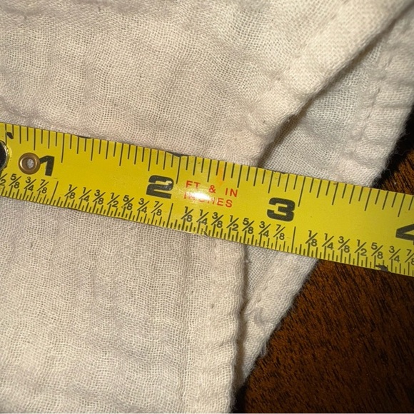 Aerie Gauzy High Waisted Shorts Beige Cotton Size Large - Picture 8 of 8